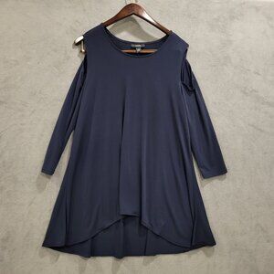 Alfani Women's Cold Shoulder Asymmetrical Blue‎ Dress Size XLarge
